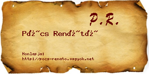 Pócs Renátó névjegykártya